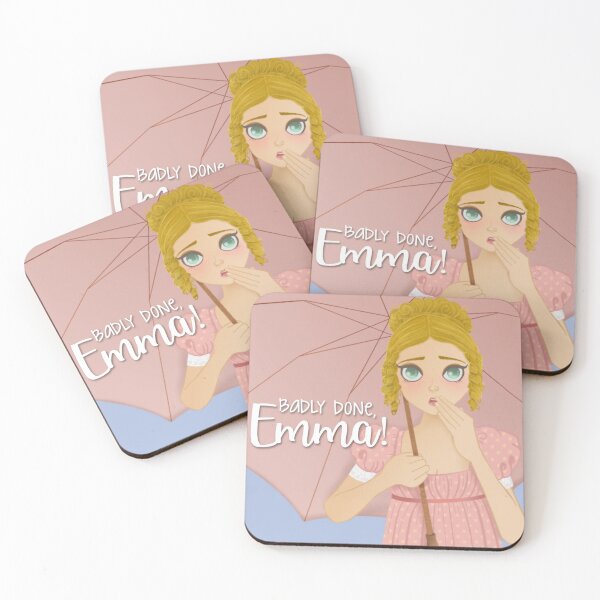 Badly Done Emma Coasters (Set of 4)