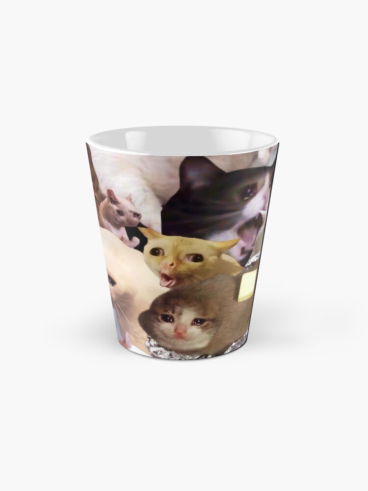 Alternate view of Crying Cat Memes Coffee Mug