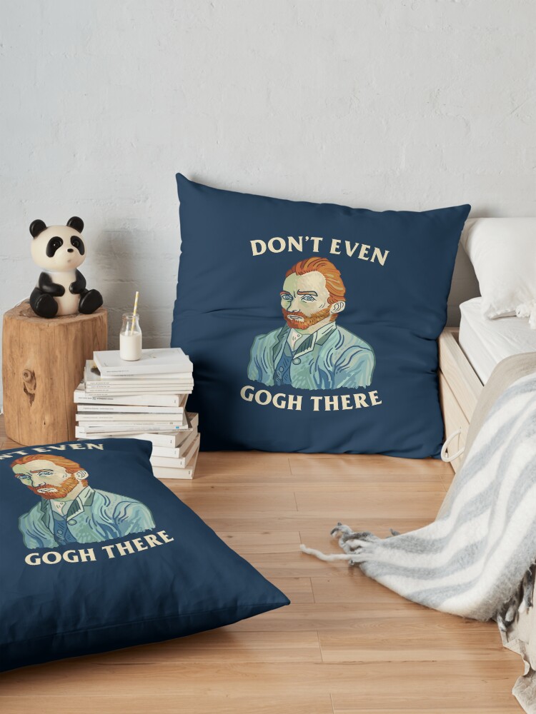 Alternate view of Don't Even Gogh There Floor Pillow