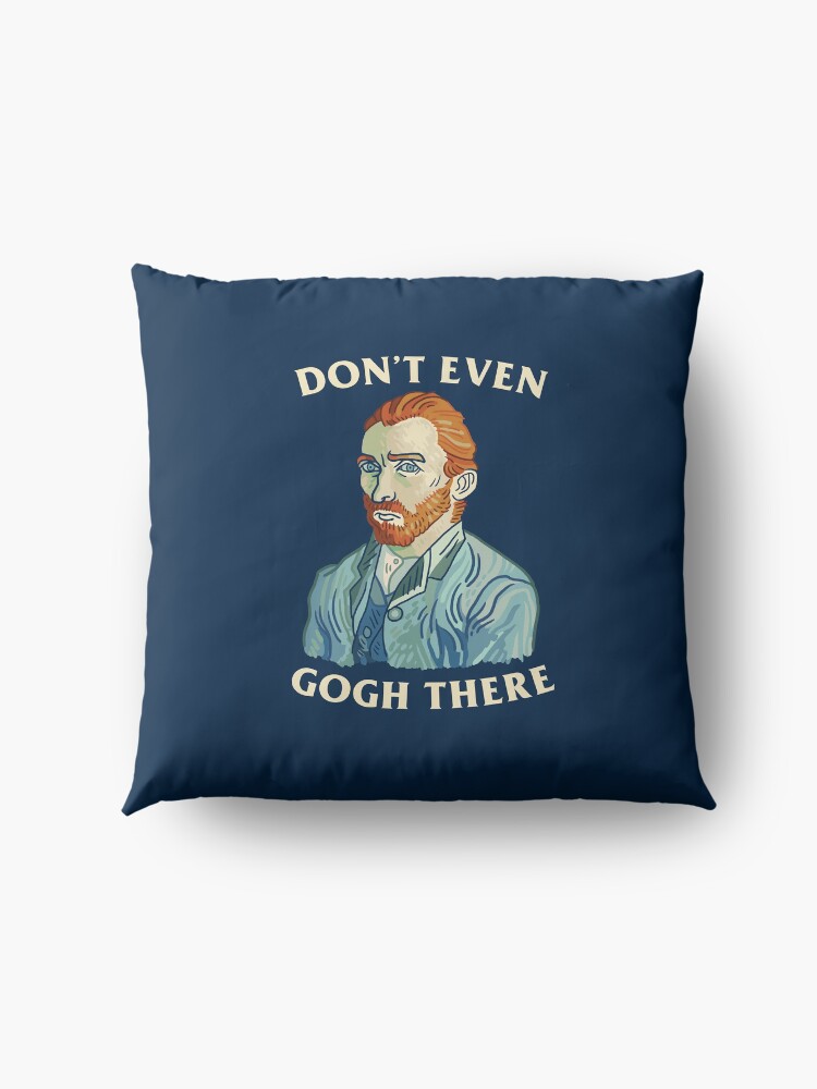 Alternate view of Don't Even Gogh There Floor Pillow