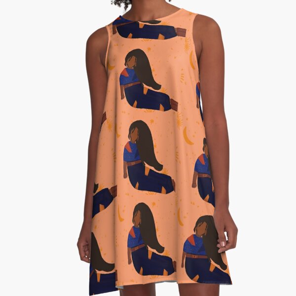 Woman with Stars A-Line Dress