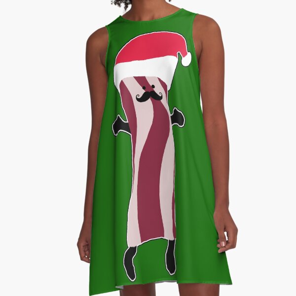 Santa Bacon A-Line Dress
