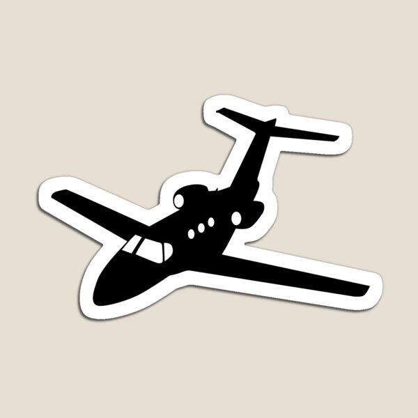 Vista previa del artículo con la obra «Jet privado / silueta de avión», diseñado y vendido por SandpiperDesign.