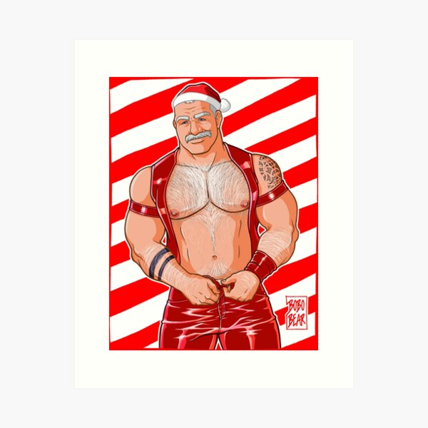 DADDY LIKES LEATHER - XMAS EDITION Art Print