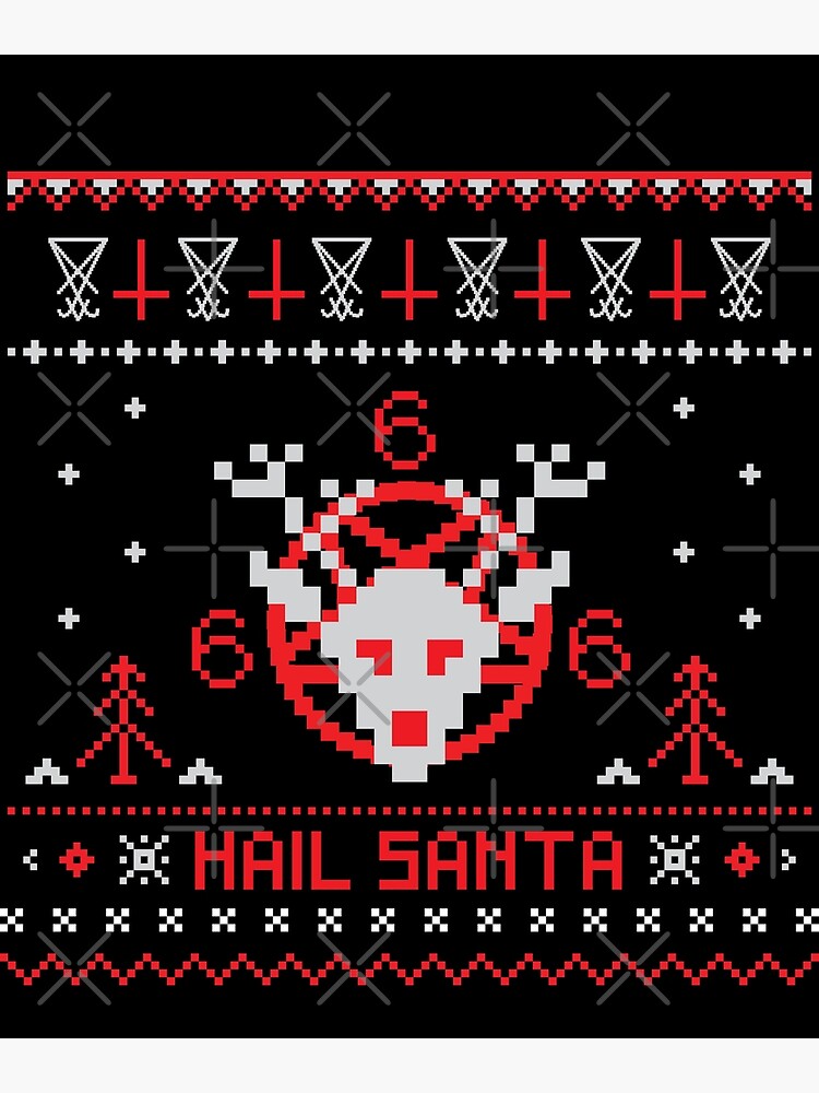 All Hail Santa Blanket | 666 Occult Christmas Decorations | Naughty Santa Satanic cheapest Woven Blankets