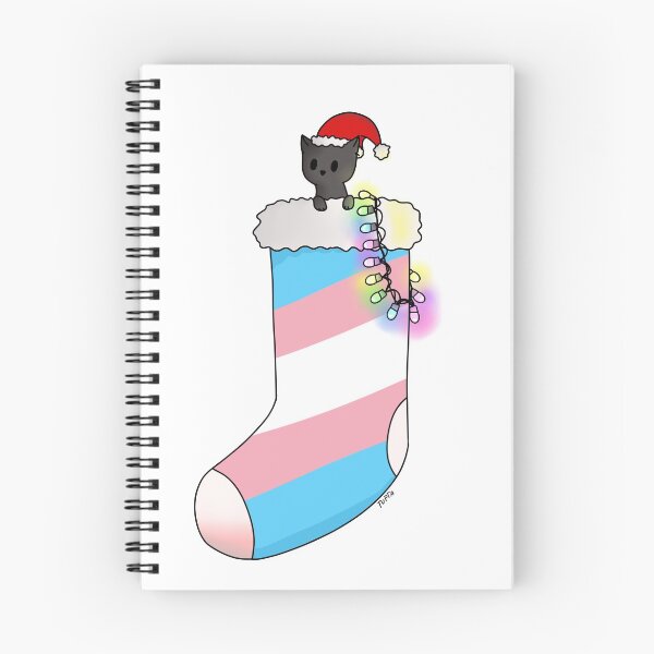 Item preview, cat in transgender pride stocking designed and sold by tufta007.