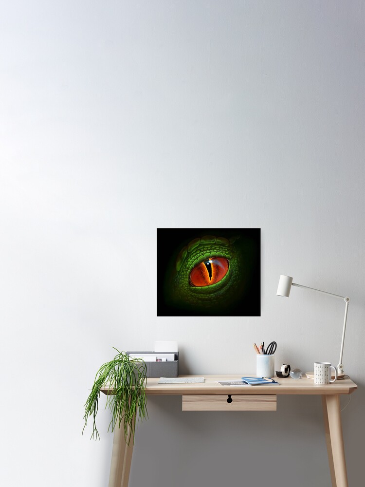 Green Snake Eye Poster for Sale by leen12