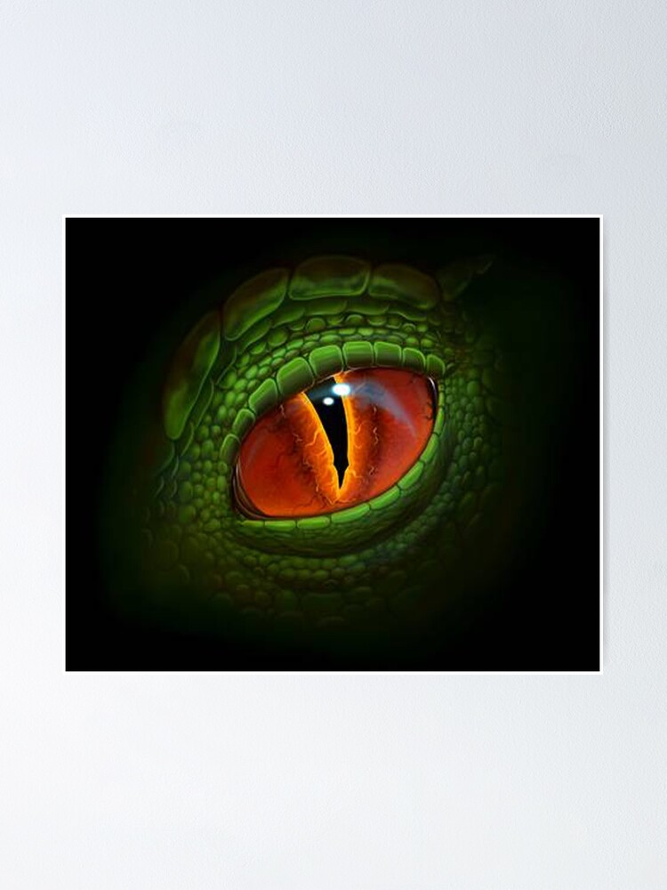 Green Snake Eye Poster for Sale by leen12