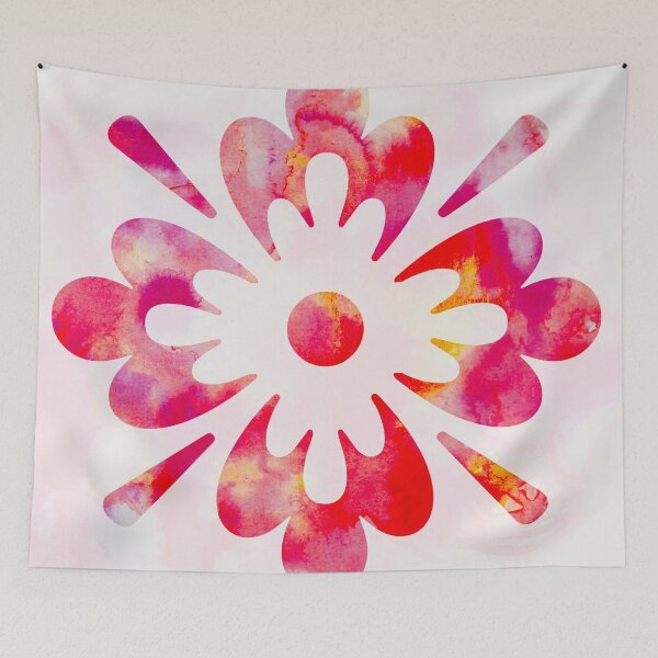 Artikelvorschau, Rosa abstrakte Blume entworfen und verkauft von PaintedbyCarol.