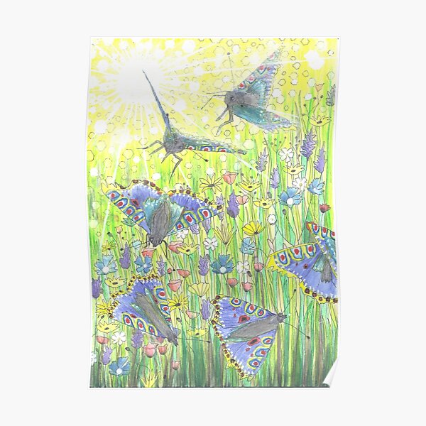 Fly-by Butterfly Poster
