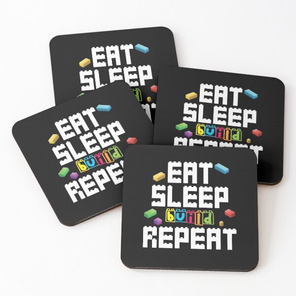 Item preview, Eat Sleep Build Repeat Building Blocks Bricks Master Builder Gift designed and sold by Dressed For  Duty.