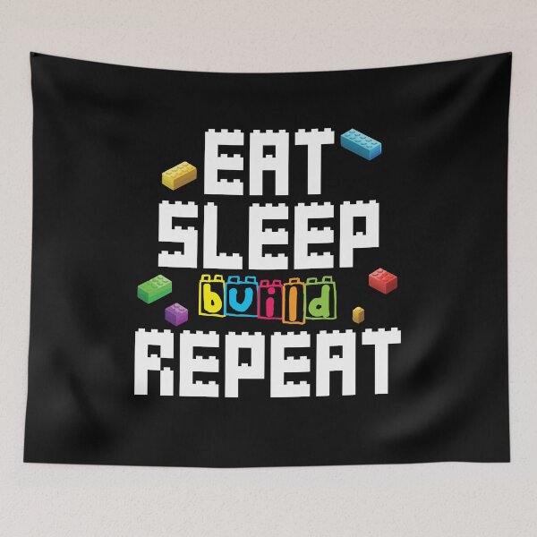 Item preview, Eat Sleep Build Repeat Building Blocks Bricks Master Builder Gift designed and sold by Dressed For  Duty.