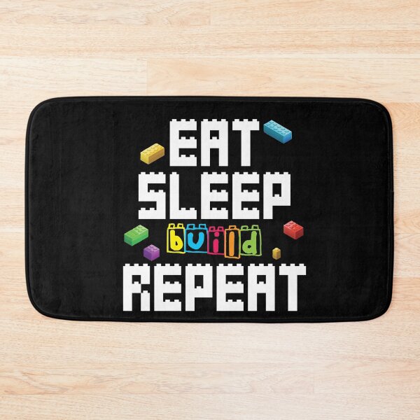 Item preview, Eat Sleep Build Repeat Building Blocks Bricks Master Builder Gift designed and sold by Dressed For  Duty.
