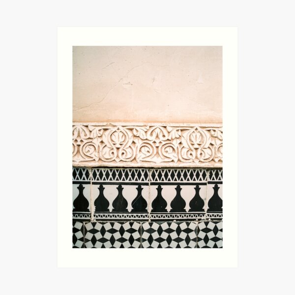 Arabic tiles in Sevilla | Ahambra photography art | Colorful photo print | Morocco Marrakech Art Print