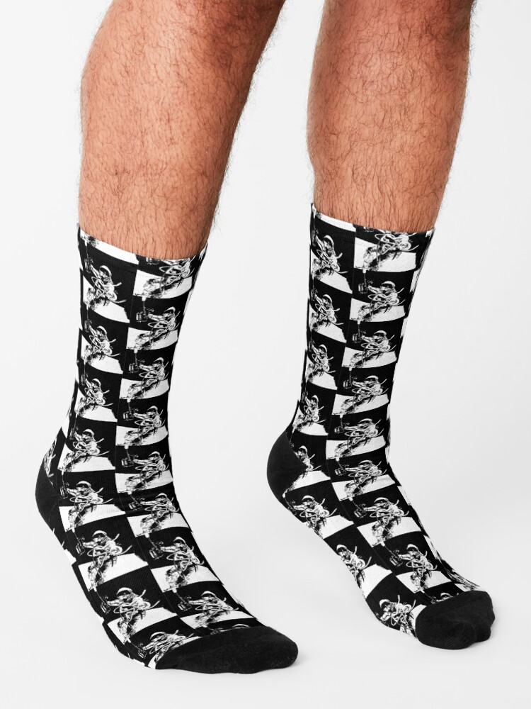 Alternate view of Black and White Vector Astronaut Ed White's Spacewalk Socks