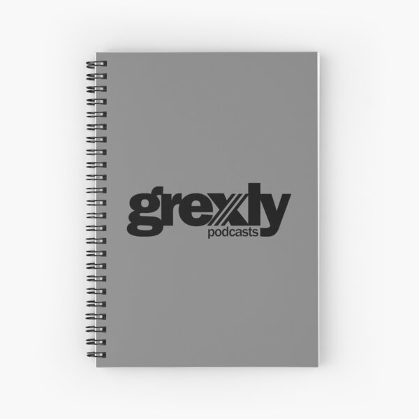 Grexly Podcasts (Black) Spiral Notebook