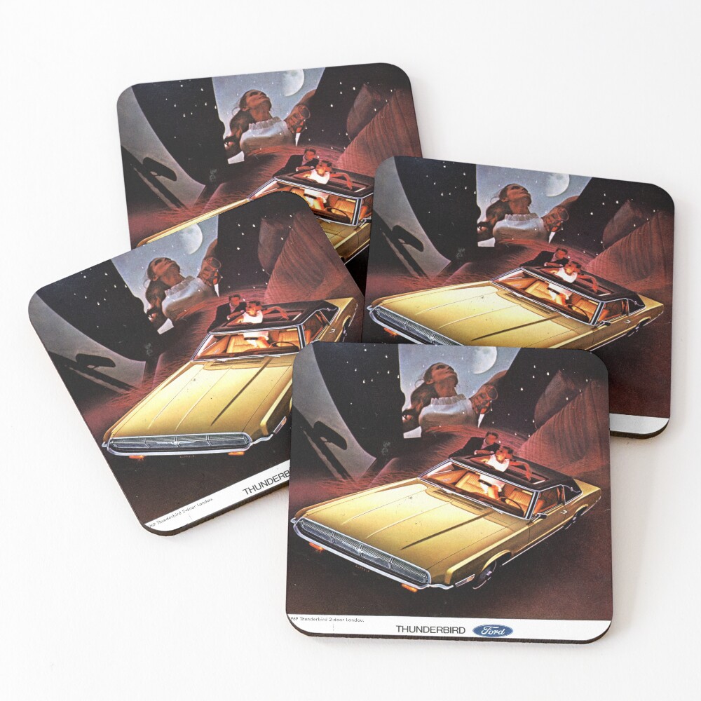 Ford Thunderbird ad 1969 Coasters (Set of 4)