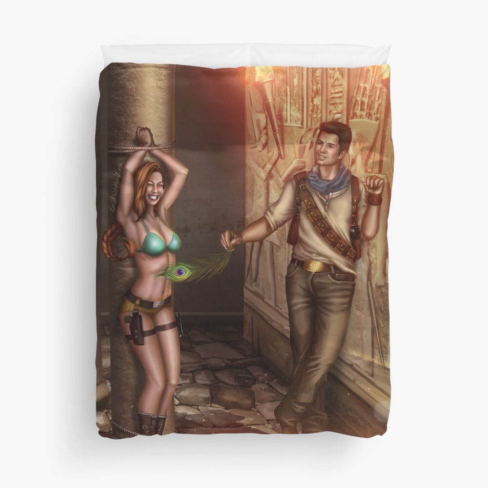 Tickling Feather Egyptian Tomb Duvet Cover