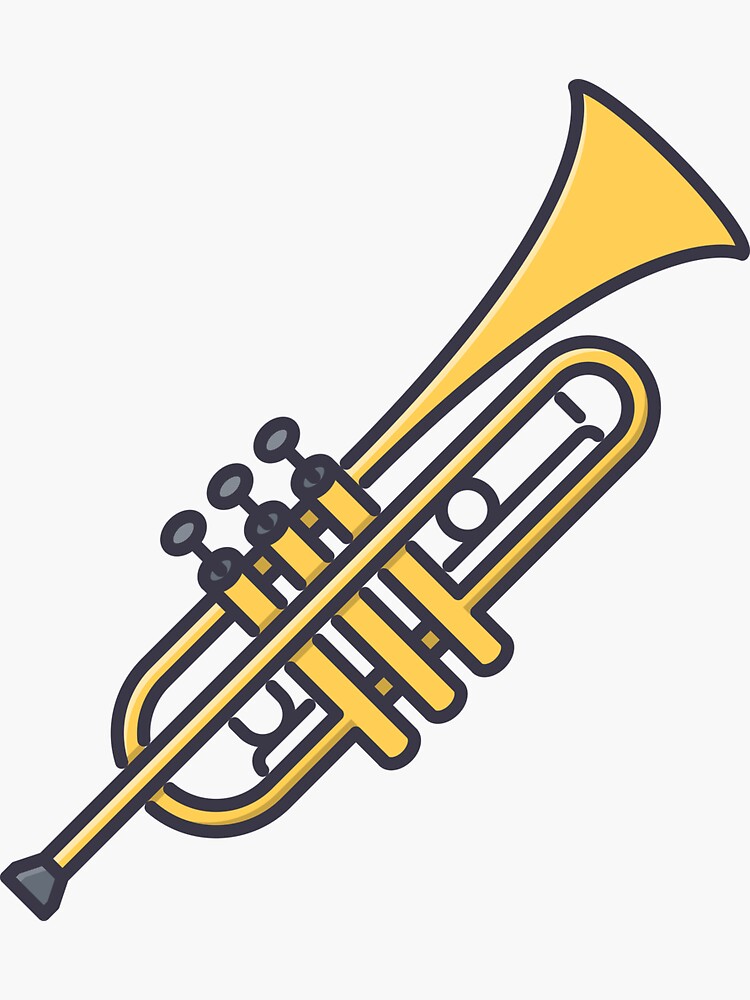 “Trumpet Sticker” Sticker for Sale by LS-print | Redbubble