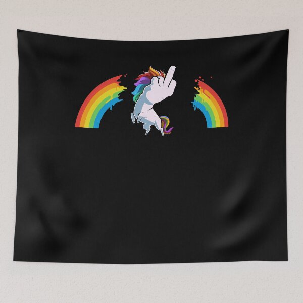Item preview, Fuck Unicorn Pride I Funny Unicorn Middle Finger Shirt designed and sold by ChrisFeil.