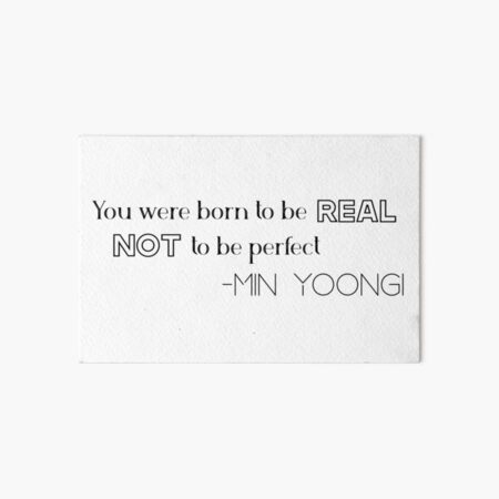 Min Yoongi Quote Art Board Print