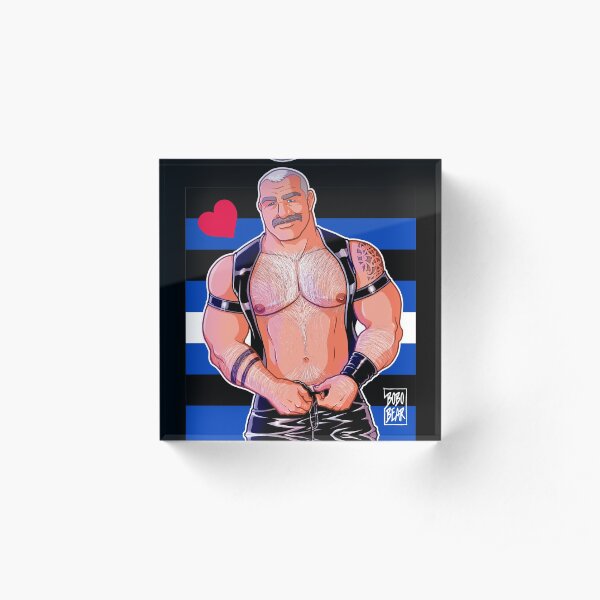 DADDY LIKES LEATHER - LEATHER PRIDE FLAG Acrylic Block