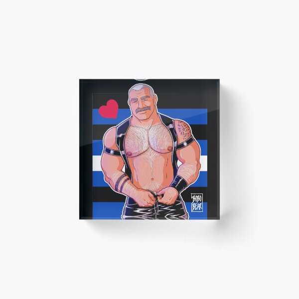DADDY LIKES LEATHER - LEATHER PRIDE FLAG Acrylic Block