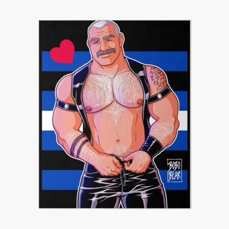 DADDY LIKES LEATHER - LEATHER PRIDE FLAG Art Board Print