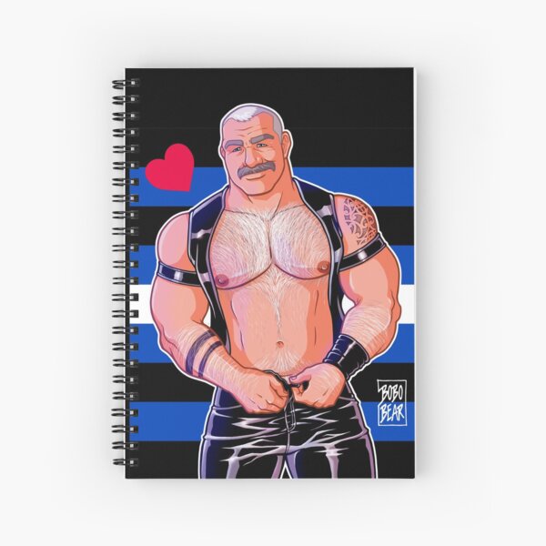 DADDY LIKES LEATHER - LEATHER PRIDE FLAG Spiral Notebook