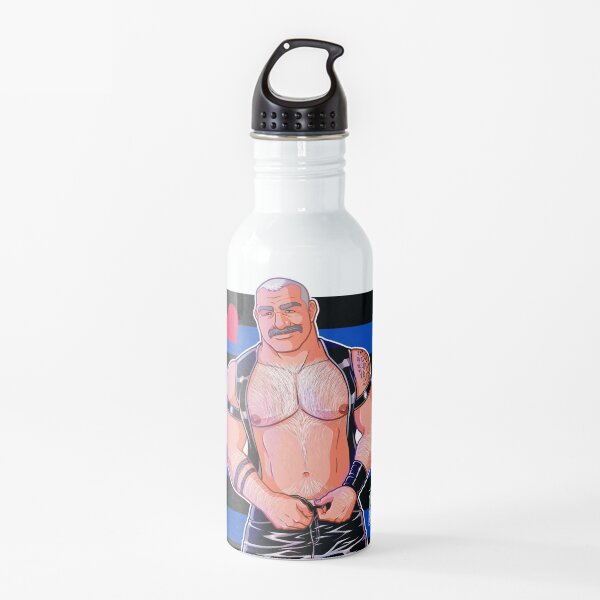 DADDY LIKES LEATHER - LEATHER PRIDE FLAG Water Bottle