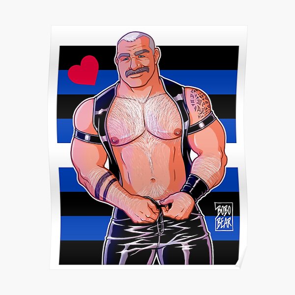 DADDY LIKES LEATHER - LEATHER PRIDE FLAG Poster