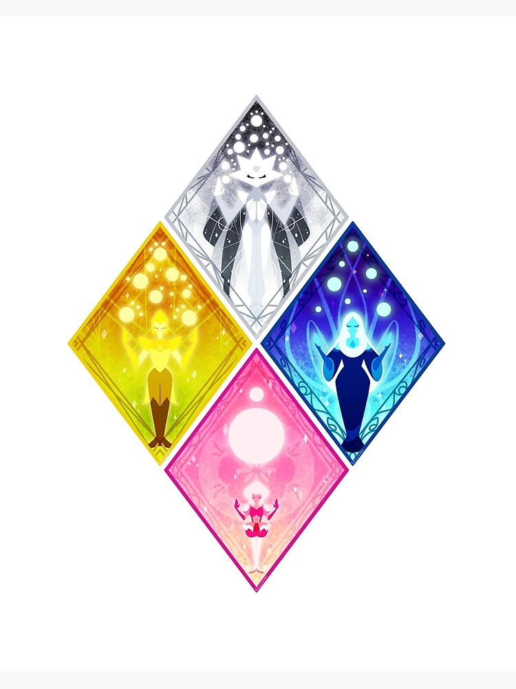 Steven Universe Diamond Murals Art Board Print By Bellumi Redbubble Red diamond sisters (c) steven universe (c) cartoon network. redbubble