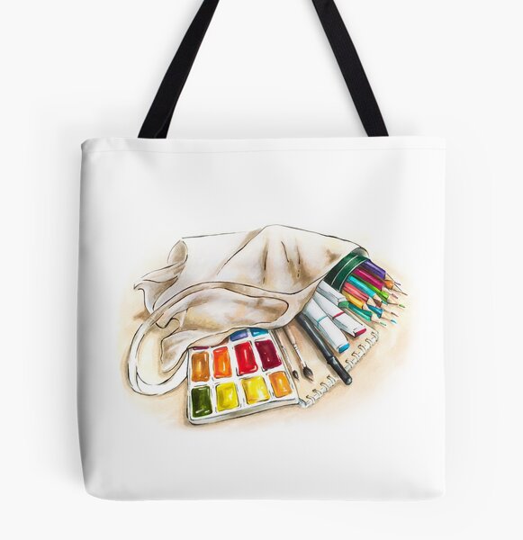 Art Supplies Collage Tote Bag for Sale by jenbucheli