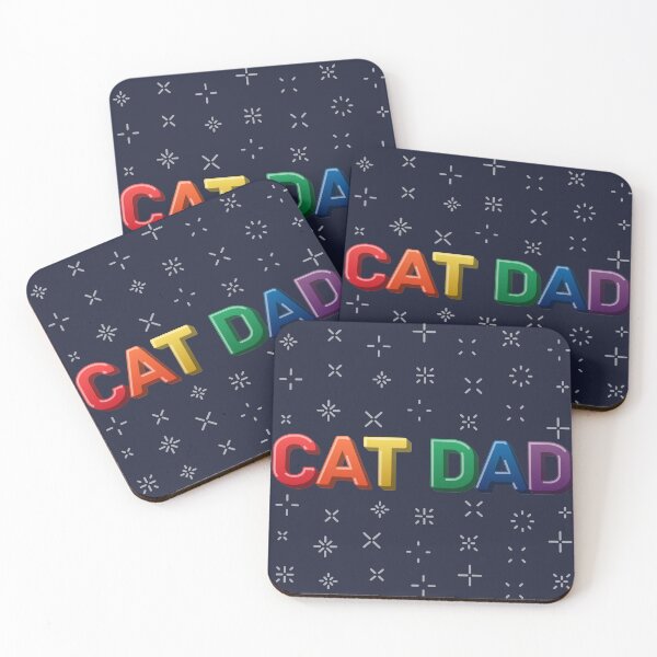 Item preview, Cat Dad - Rainbow Letters designed and sold by beardsandcats.