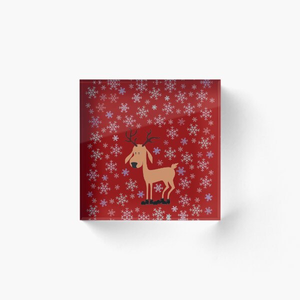 Item preview, Pequeños renos lindos en botas de Santa con copos de nieve en colores pastel - rojo designed and sold by infinitygrafix.