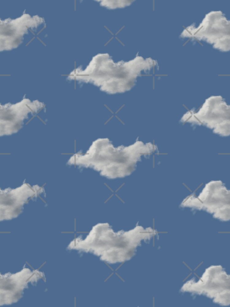 Blue Sky, Single Cloud Pattern by tribbledesign