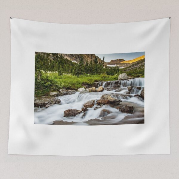 Item preview, Lunch Creek Falls, Glacier National Park designed and sold by AvocaSpring.