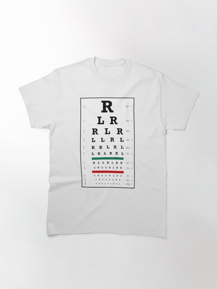 Alternate view of Drummers Eye Chart Classic T-Shirt