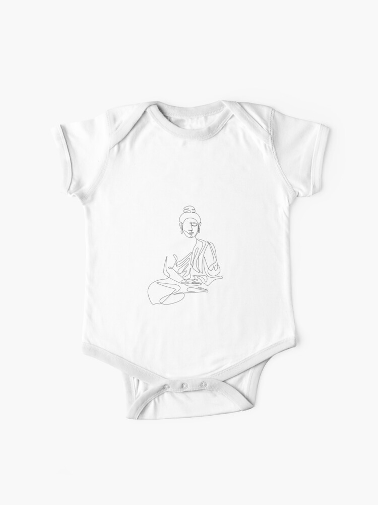 Body Bebe Dessin Au Trait Minimaliste Bouddha Par Classickatsara Redbubble