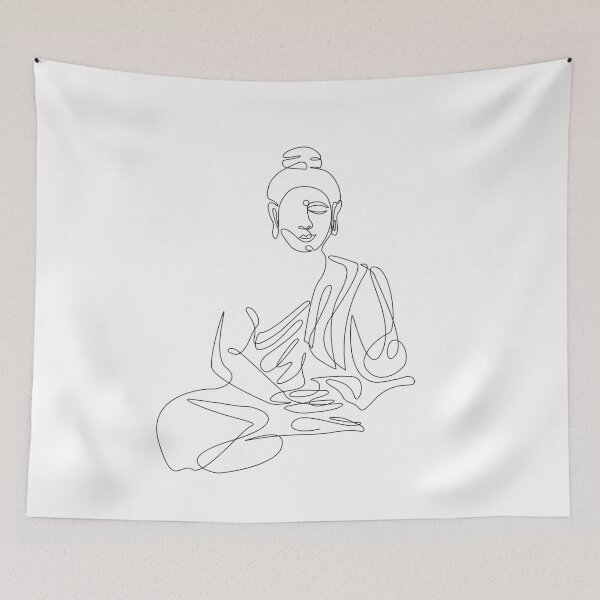 Item preview, Buddha Minimalistic Line art designed and sold by ClassicKatsara.