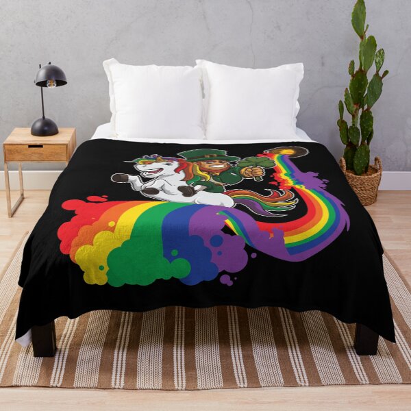Item preview, Leprechaun Rides A Unicorn On A Rainbow designed and sold by anziehend.