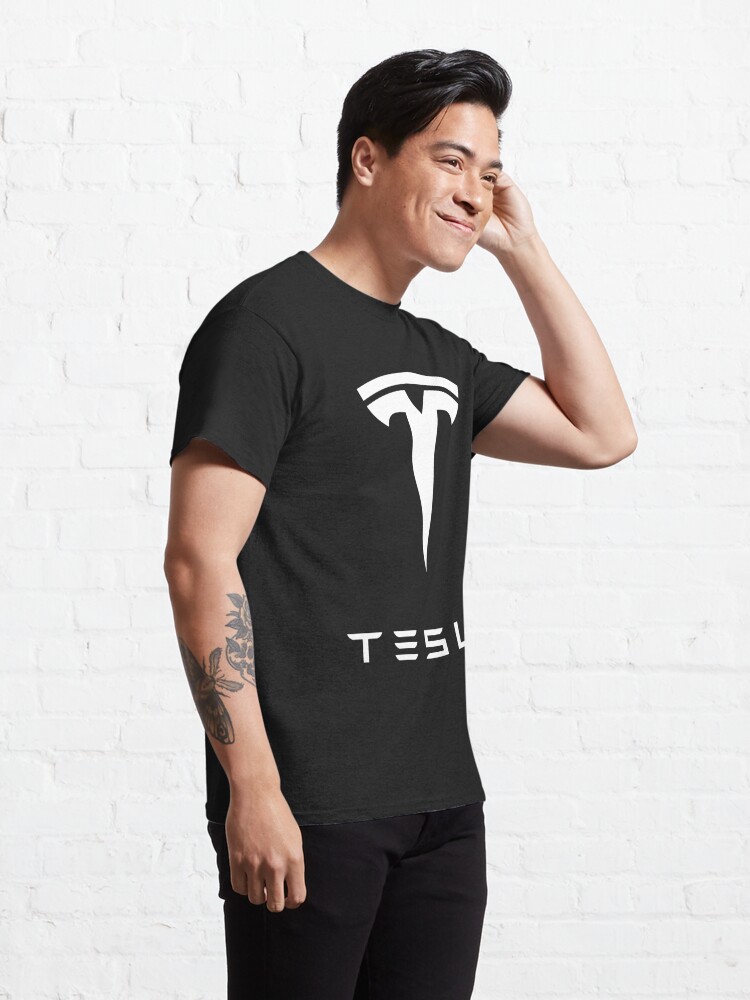 "Tesla-Logo (weiß)" T-Shirt von Danhaz13 | Redbubble
