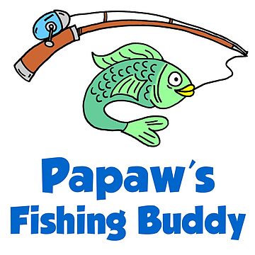 Grandpa's Fishing Buddy Cartoon Fish Grandchild | Kids T-Shirt