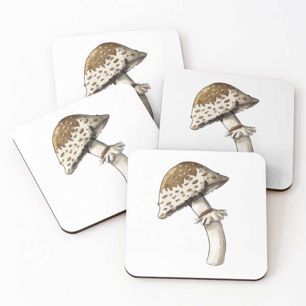 Item preview, Lepiota Lilacea Mushroom Sticker Design designed and sold by ParasolMushroom.
