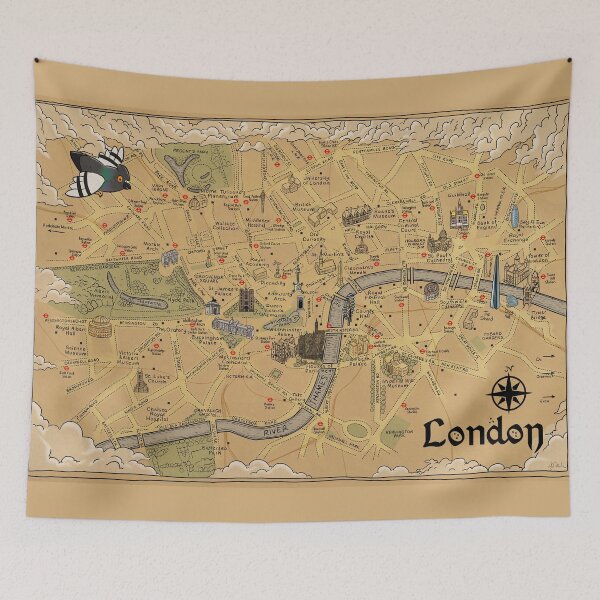 Item preview, Tolkien London Map designed and sold by Milmino.