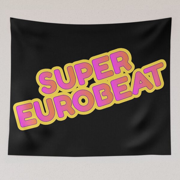 Artikelvorschau, Super Eurobeat - Pink, Orange & Yellow entworfen und verkauft von MOREDANKMEMES.