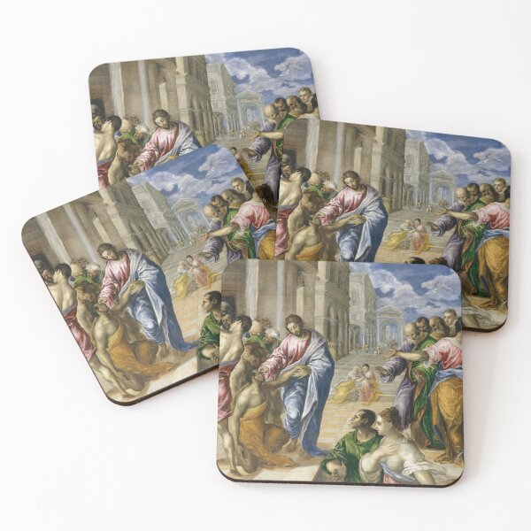 Item preview, Jesus Christ Healing the Blind by El Greco 1570 painting designed and sold by Love30smovies.