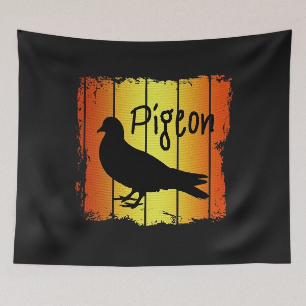 Item preview, Pigeon silhouette with lettering Pigeon as a gift designed and sold by tarek25.