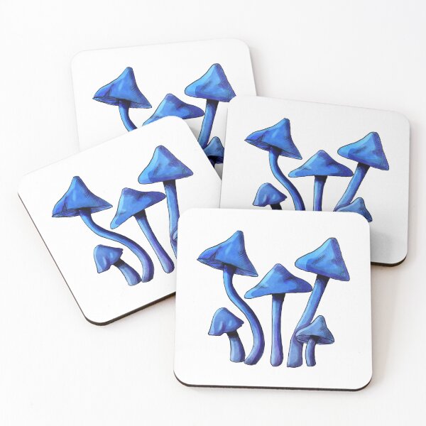 Item preview, Sky Blue Mushroom Sticker Design designed and sold by ParasolMushroom.