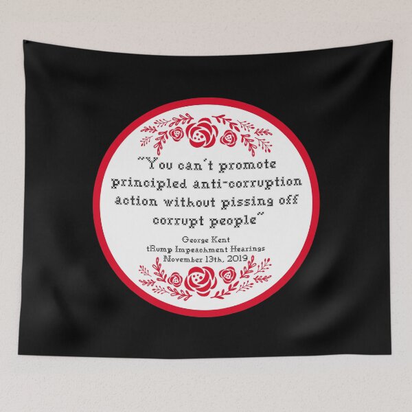 Item preview, Kent Corruption Quote - Needlepoint (red circle) designed and sold by Thelittlelord.